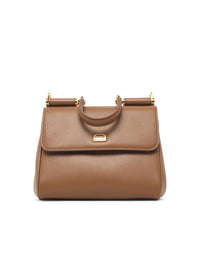 DOLCE & GABBANA Dolce & Gabbana Small 'My Sicily' Brown Leather Bag Women