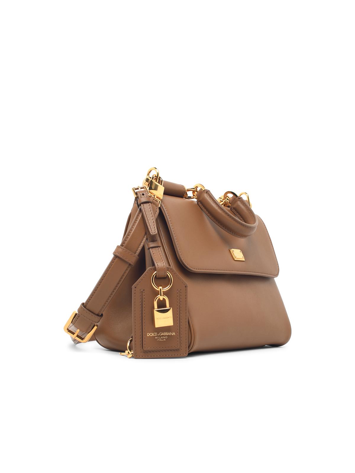 DOLCE & GABBANA Dolce & Gabbana Small 'My Sicily' Brown Leather Bag Women