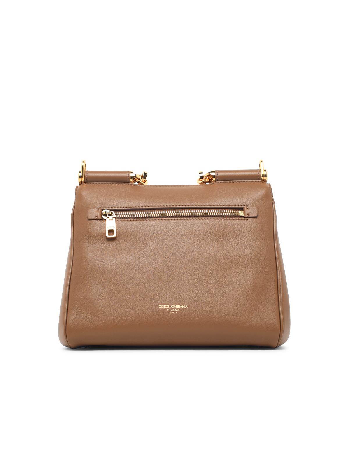 DOLCE & GABBANA Dolce & Gabbana Small 'My Sicily' Brown Leather Bag Women