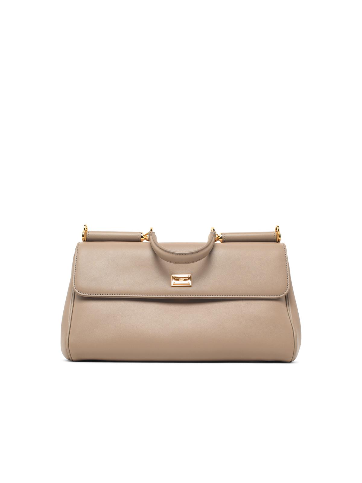 DOLCE & GABBANA Dolce & Gabbana 'My Sicily' Medium Bag In Beige Leather Women