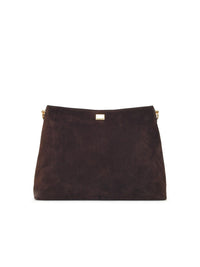 Dolce & Gabbana Large 'Vittoria' Shoulder Bag In Brown Suede Women