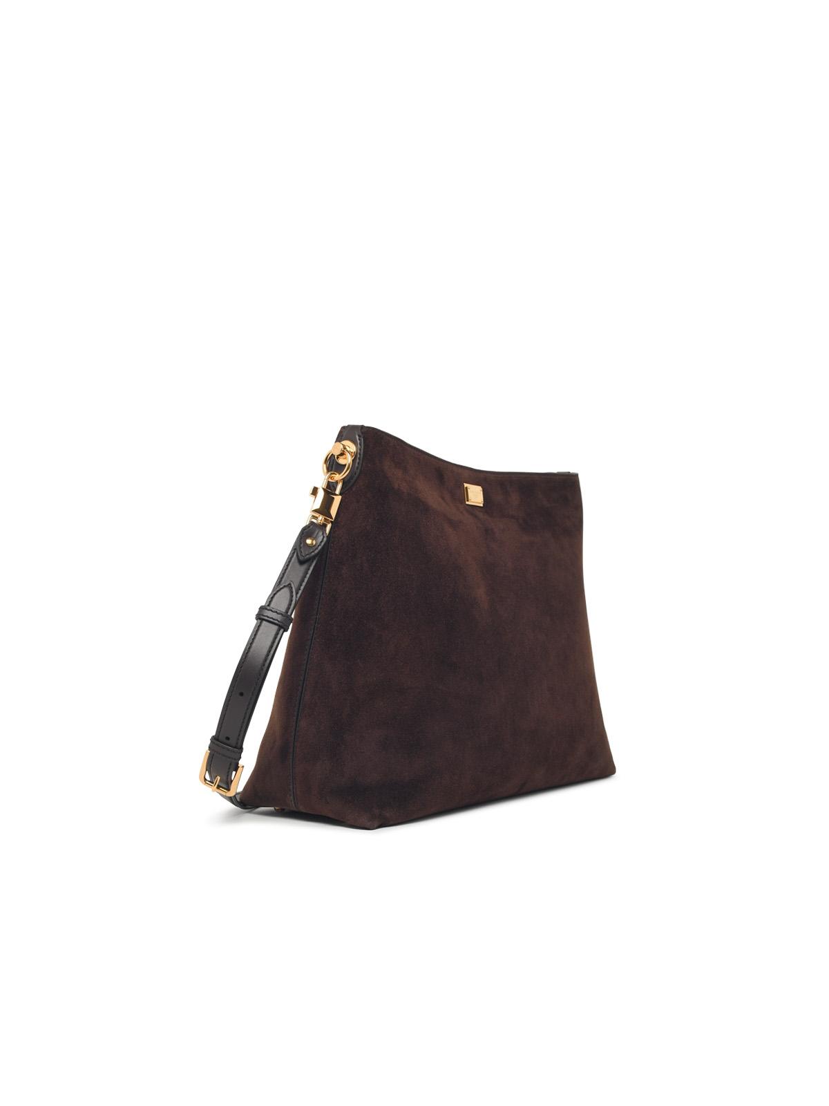 Dolce & Gabbana Large 'Vittoria' Shoulder Bag In Brown Suede Women