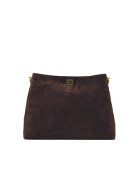 Dolce & Gabbana Large 'Vittoria' Shoulder Bag In Brown Suede Women