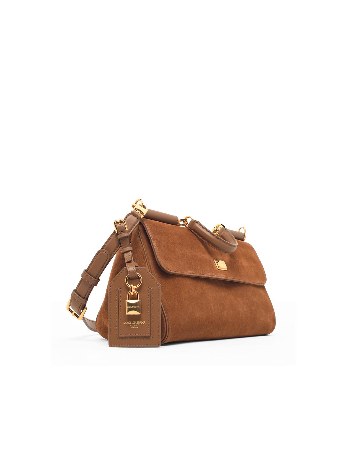 DOLCE & GABBANA Dolce & Gabbana Medium 'My Sicily' Brown Suede Bag Women