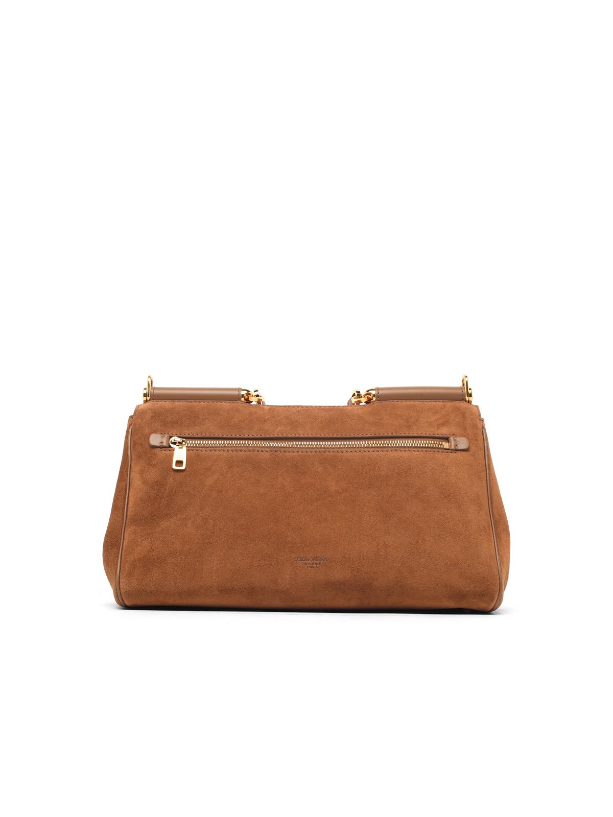 DOLCE & GABBANA Dolce & Gabbana Medium 'My Sicily' Brown Suede Bag Women