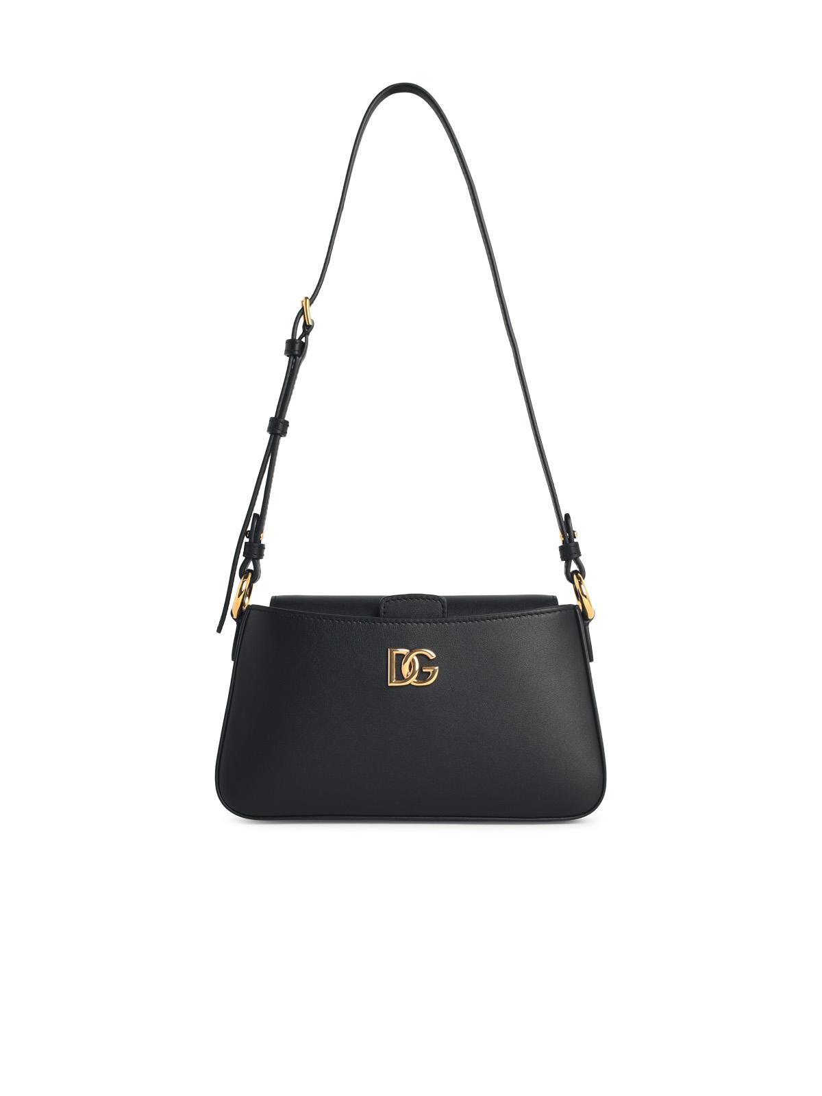 Dolce & Gabbana Black Calf Leather Phone Bag Women