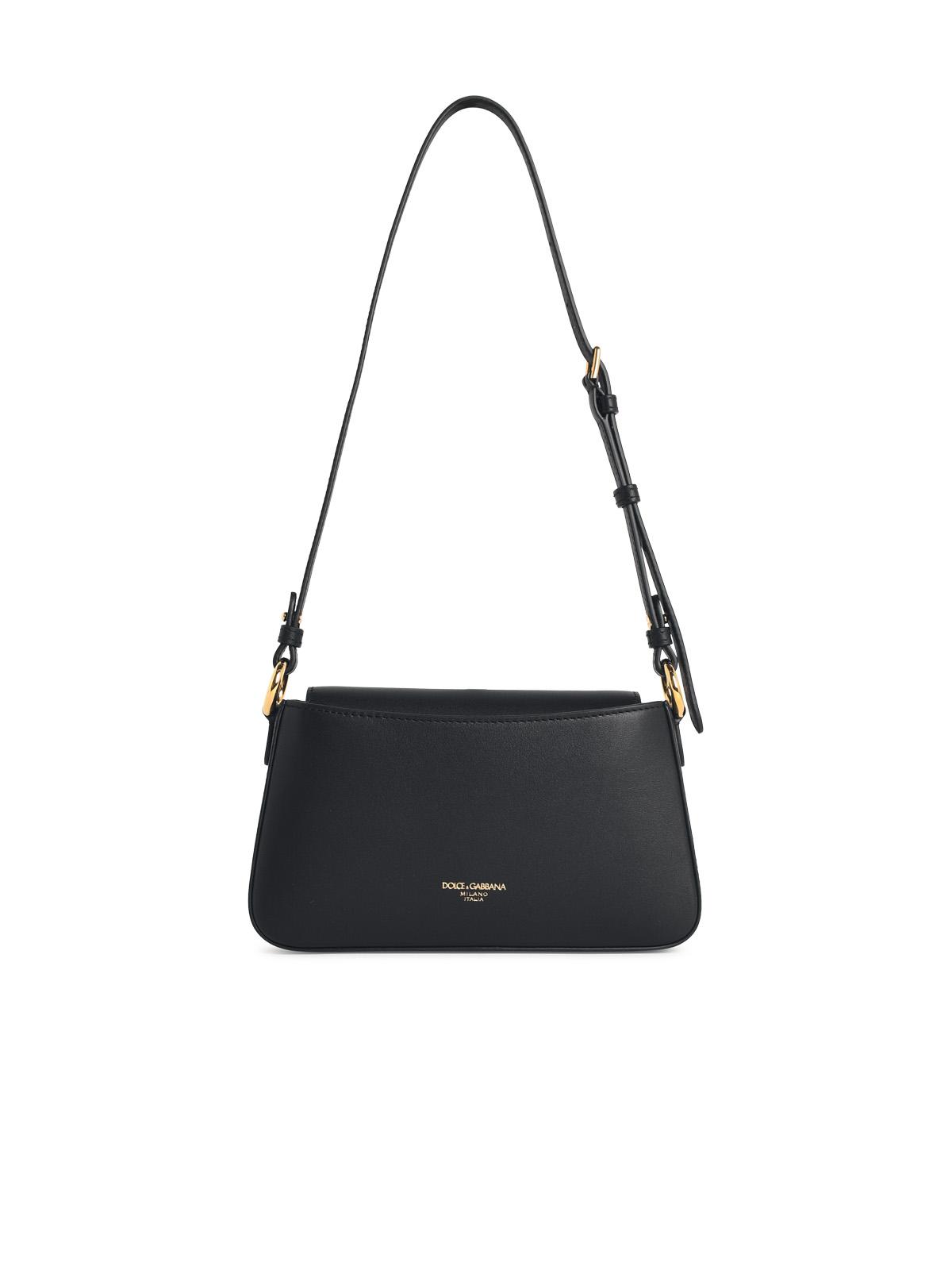 Dolce & Gabbana Black Calf Leather Phone Bag Women