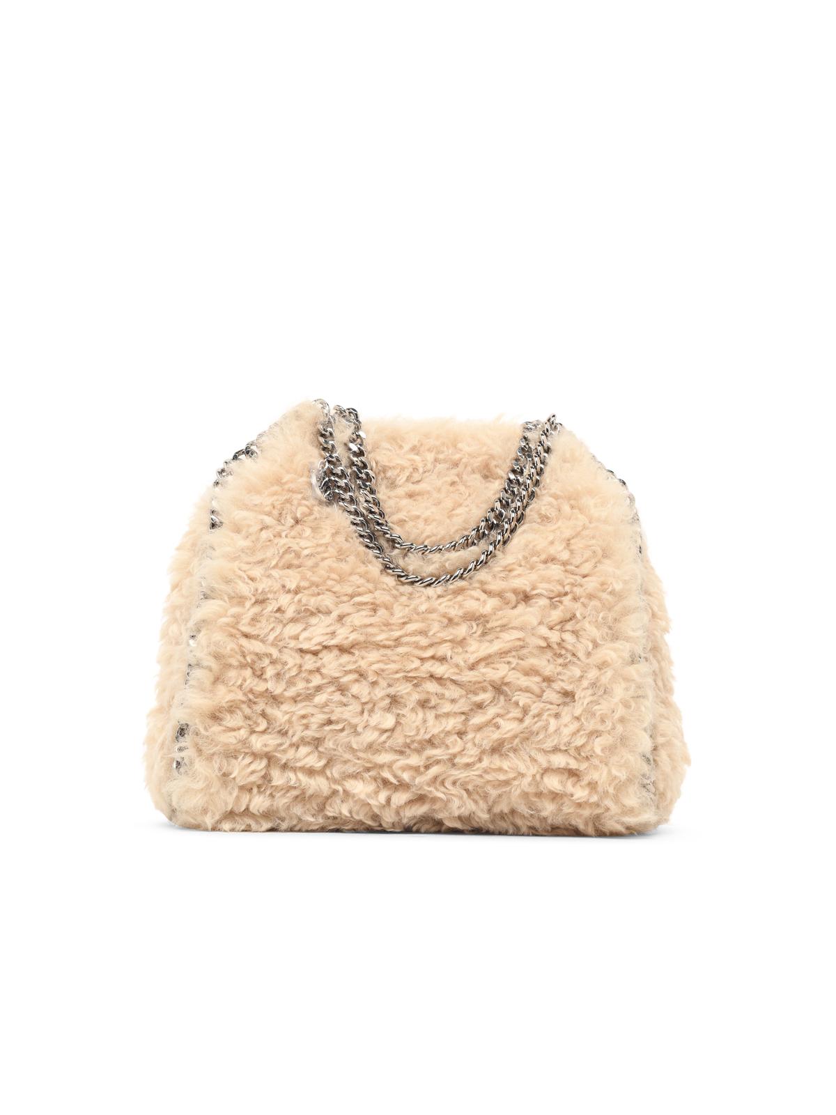 STELLA McCARTNEY Stella Mccartney Mini 'Falabella' Bag In Ivory 'Eco Alter Shearling' Women