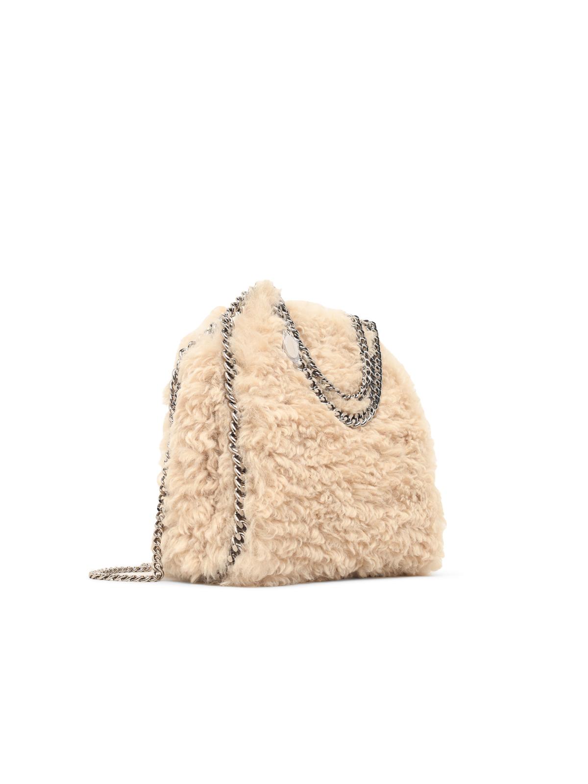 STELLA McCARTNEY Stella Mccartney Mini 'Falabella' Bag In Ivory 'Eco Alter Shearling' Women