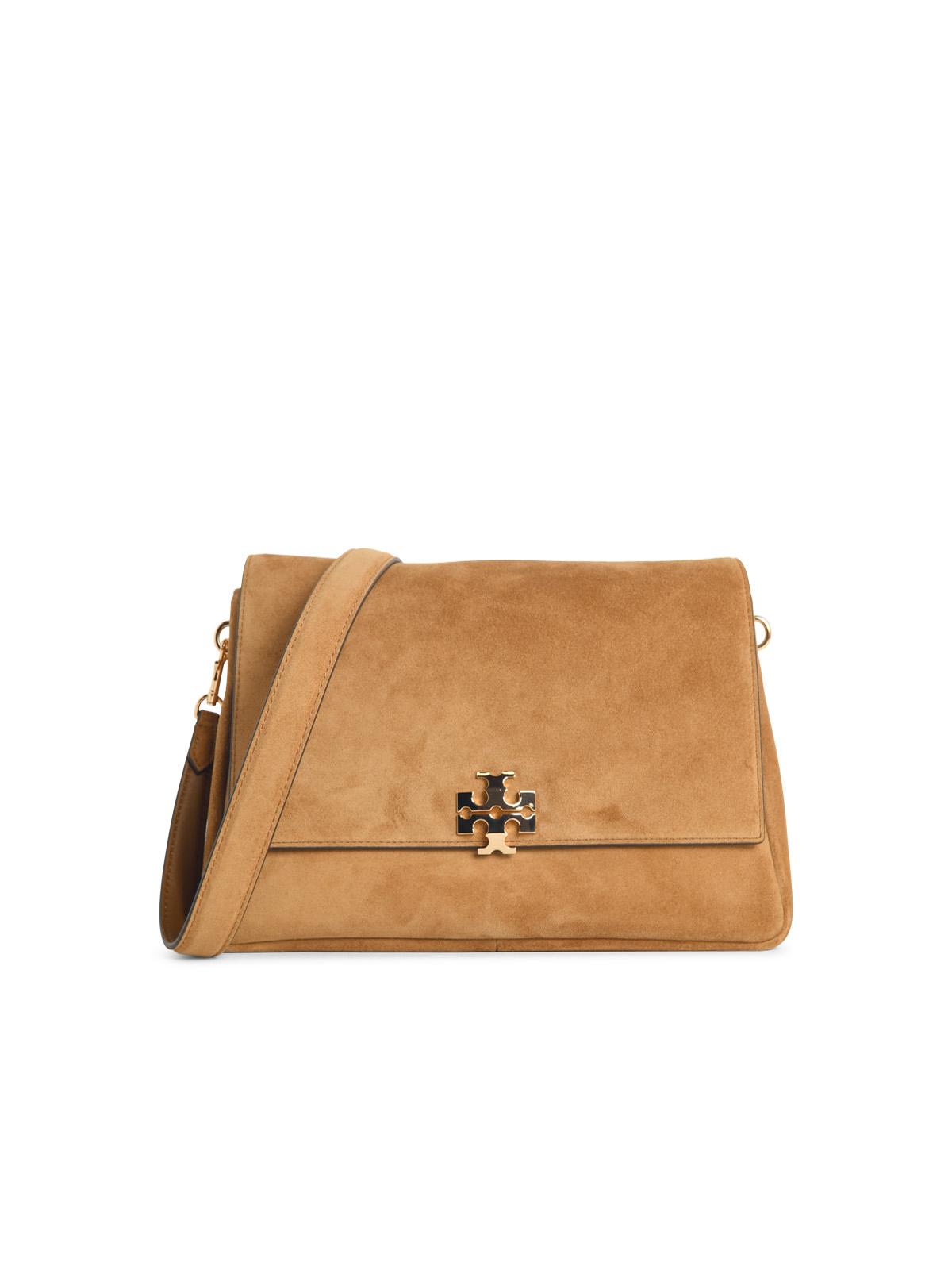 TORY BURCH Tory Burch Toffee 'Charlie' Medium Suede Shoulder Bag Women
