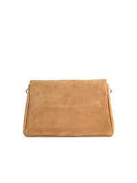 TORY BURCH Tory Burch Toffee 'Charlie' Medium Suede Shoulder Bag Women