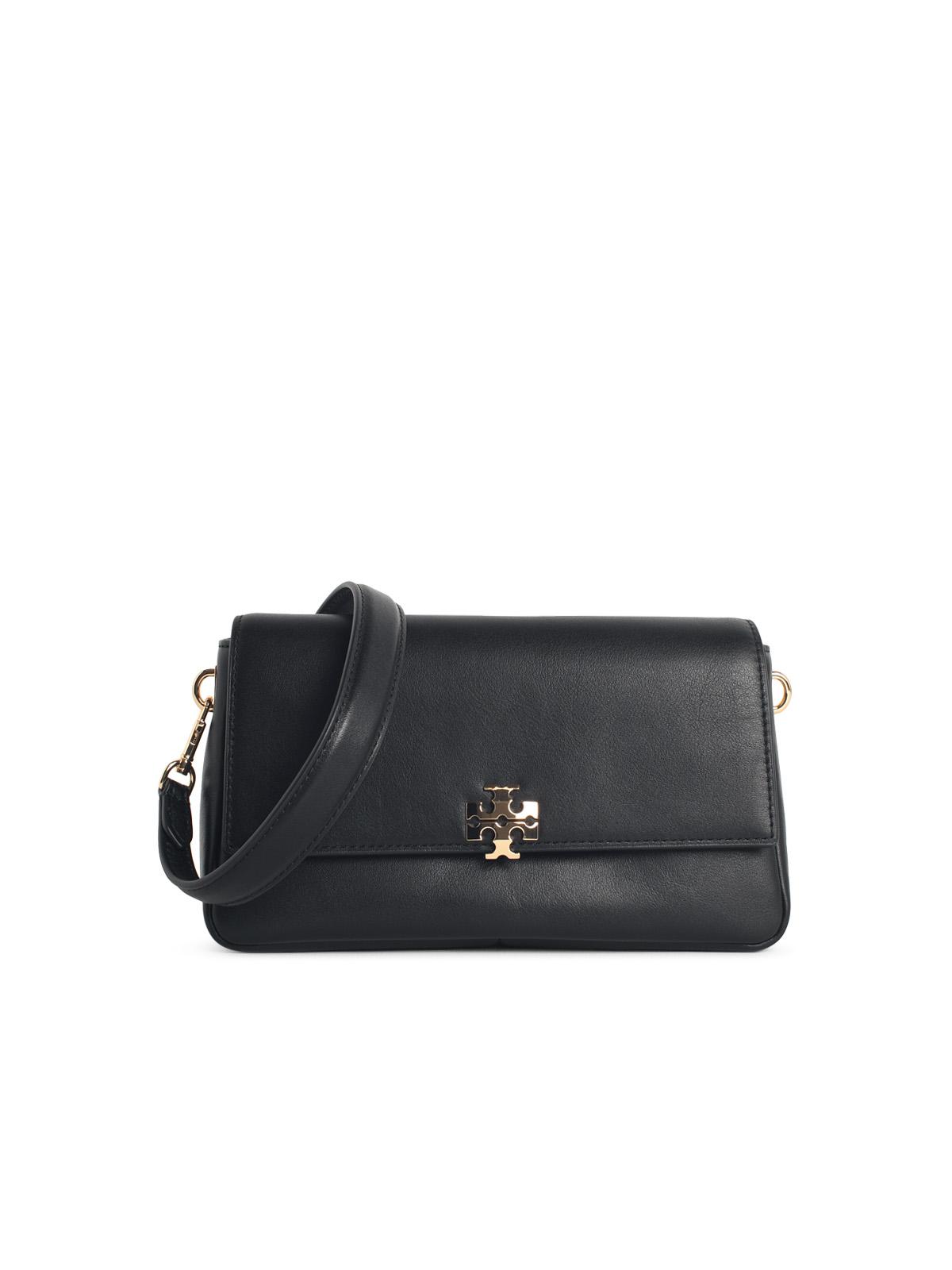 TORY BURCH Tory Burch Small 'Charlie' Black Suede Shoulder Bag Women