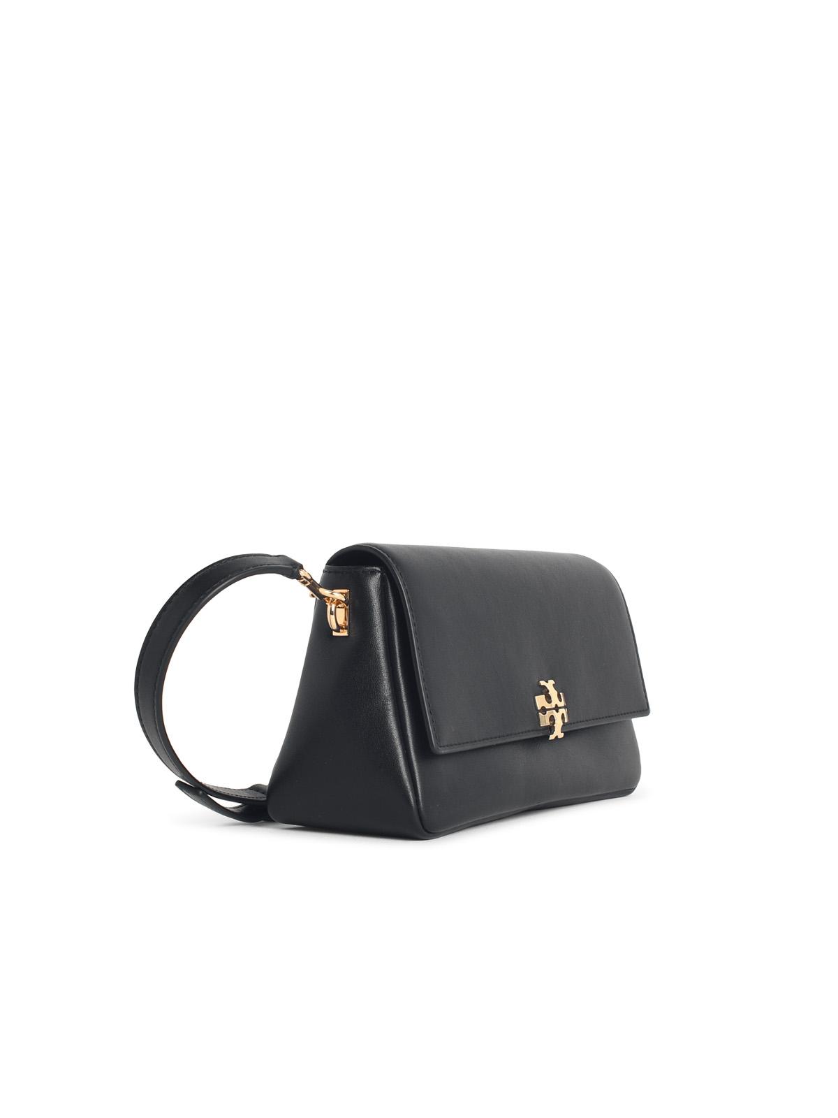 TORY BURCH Tory Burch Small 'Charlie' Black Suede Shoulder Bag Women