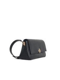 TORY BURCH Tory Burch Small 'Charlie' Black Suede Shoulder Bag Women