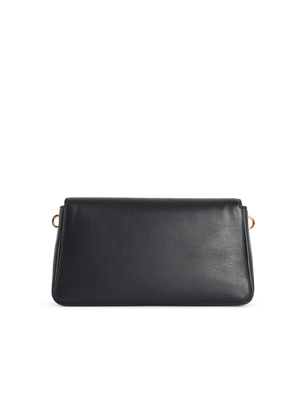 TORY BURCH Tory Burch Small 'Charlie' Black Suede Shoulder Bag Women