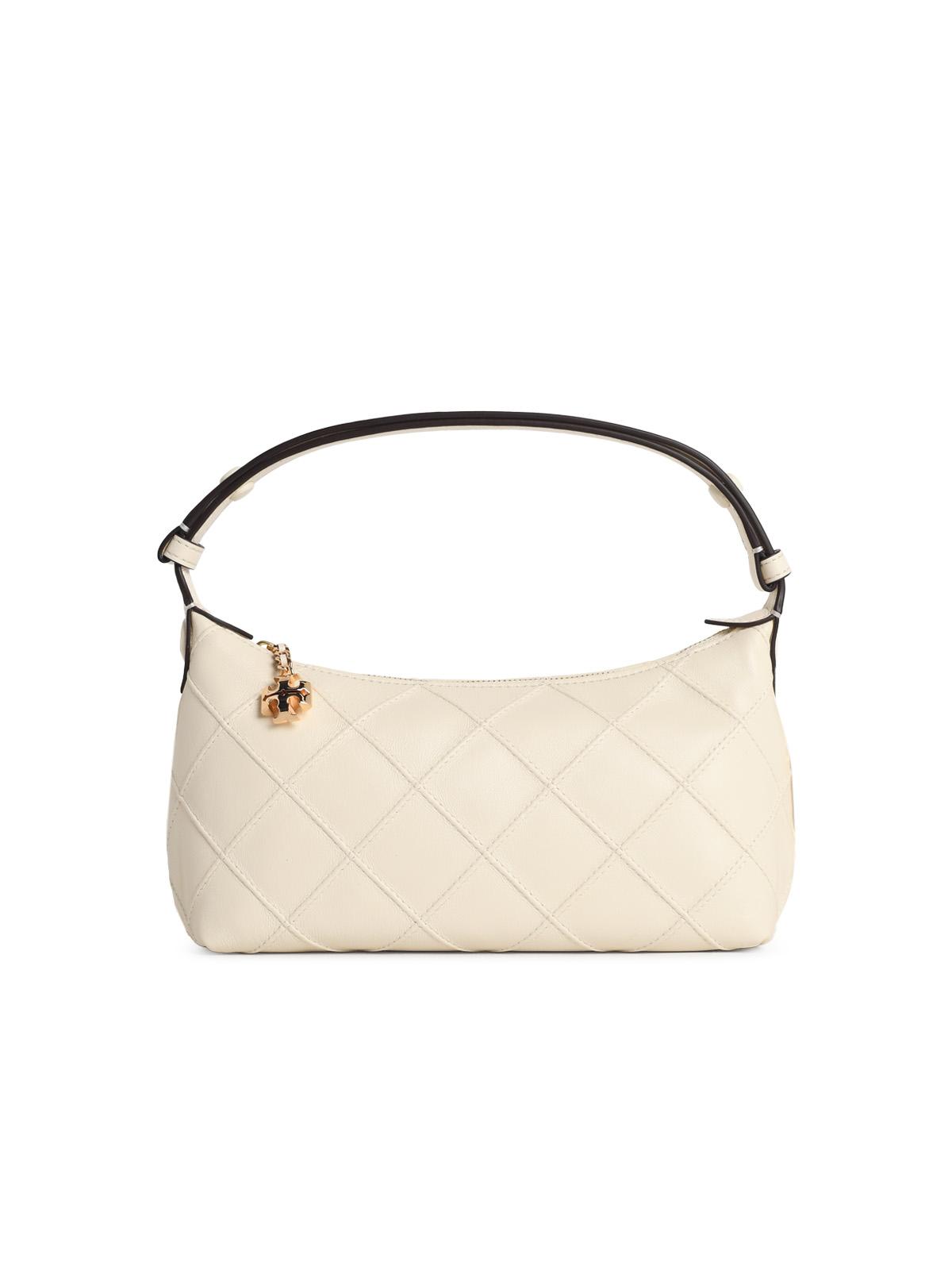 TORY BURCH Tory Burch 'Fleming' Mini Clutch Bag In Light Cream Nappa Leather Women