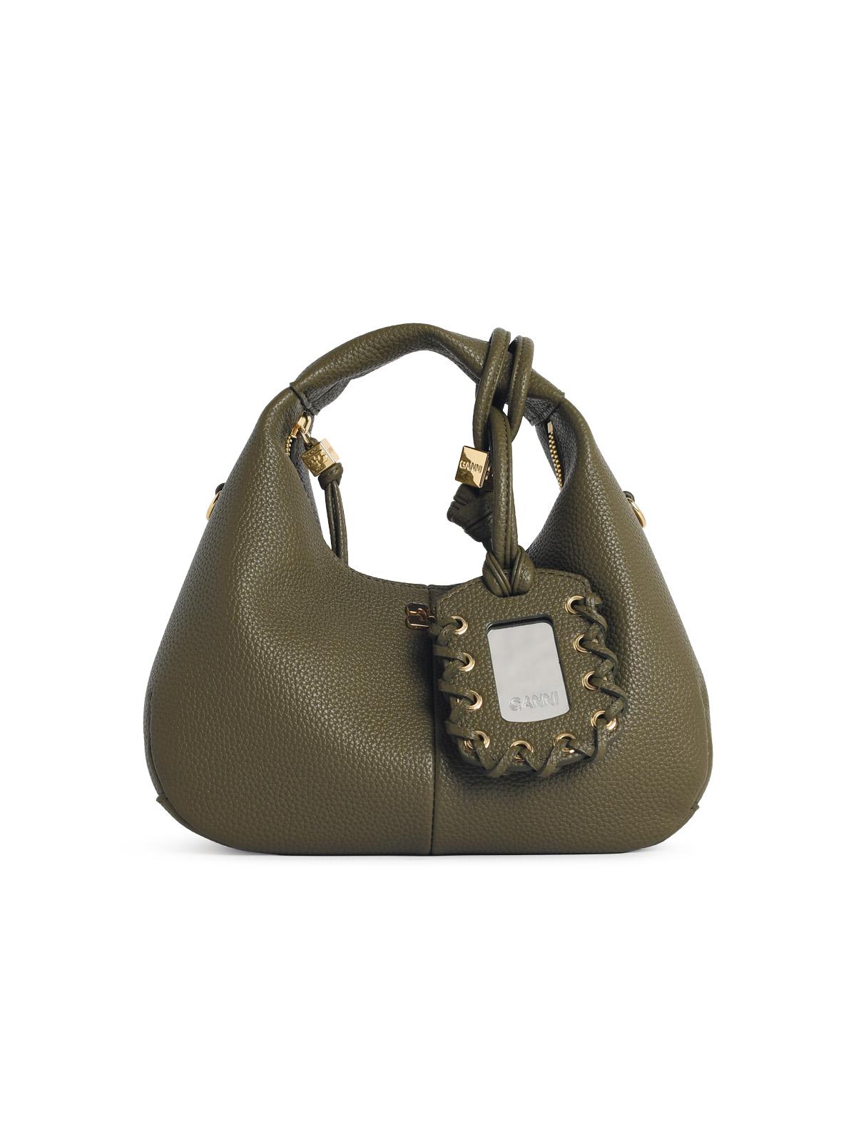 GANNI Ganni Green Eco Leather Mini Hobo Bag Women