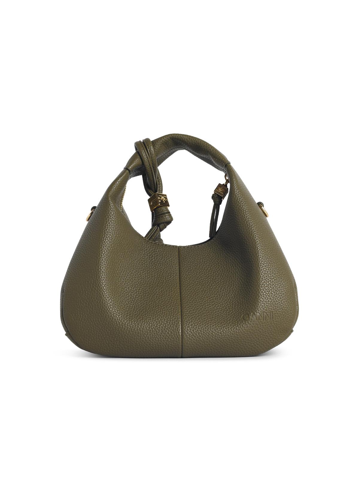 GANNI Ganni Green Eco Leather Mini Hobo Bag Women