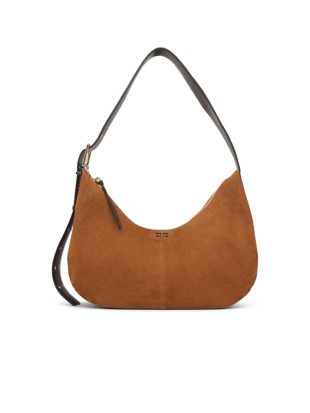 GANNI Ganni 'Hobo Belt' Brown Suede Bag Women