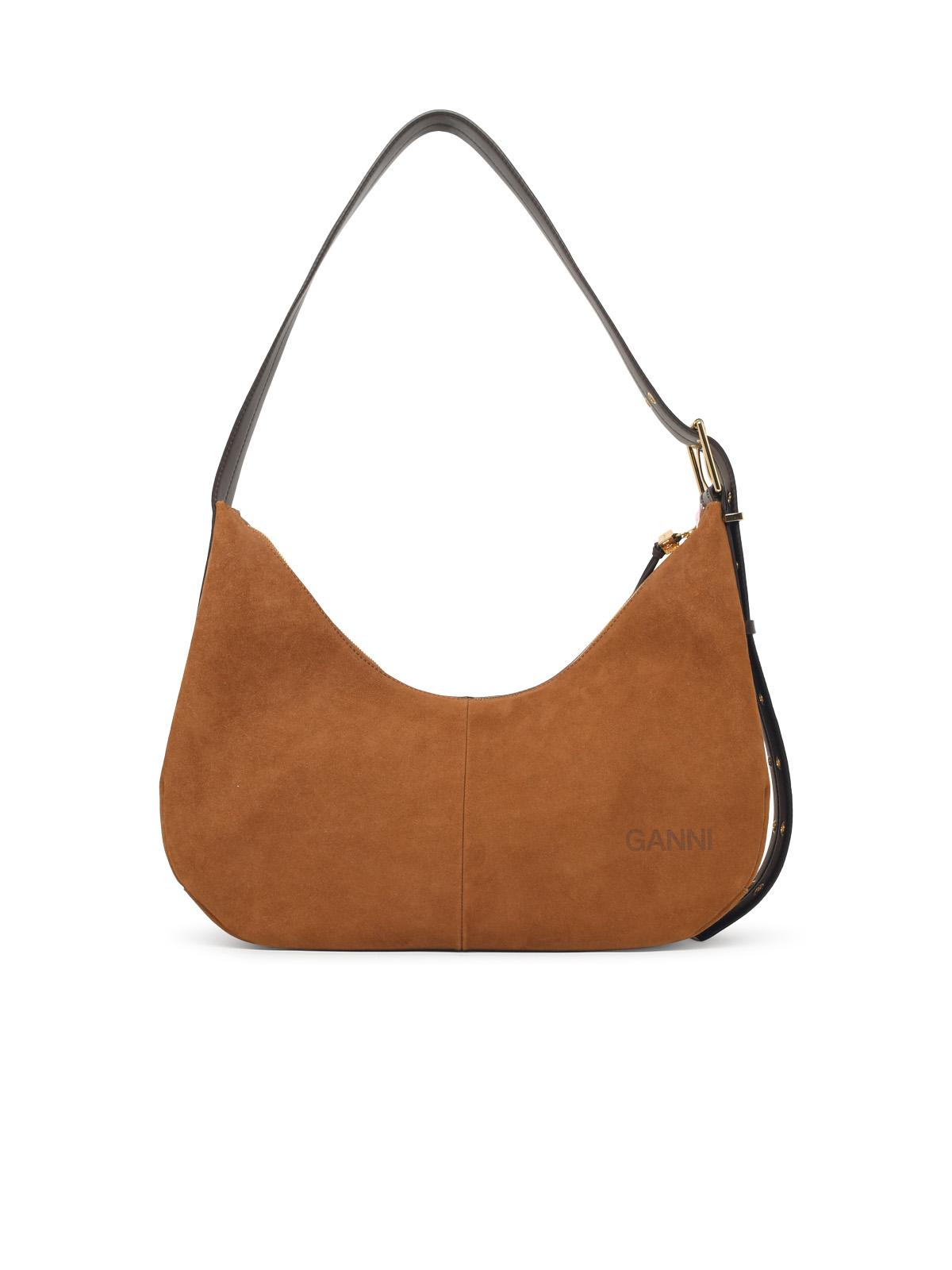 GANNI Ganni 'Hobo Belt' Brown Suede Bag Women