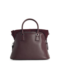MAISON MARGIELA Maison Margiela Medium '5Ac Soft' Burgundy Leather Bag Women