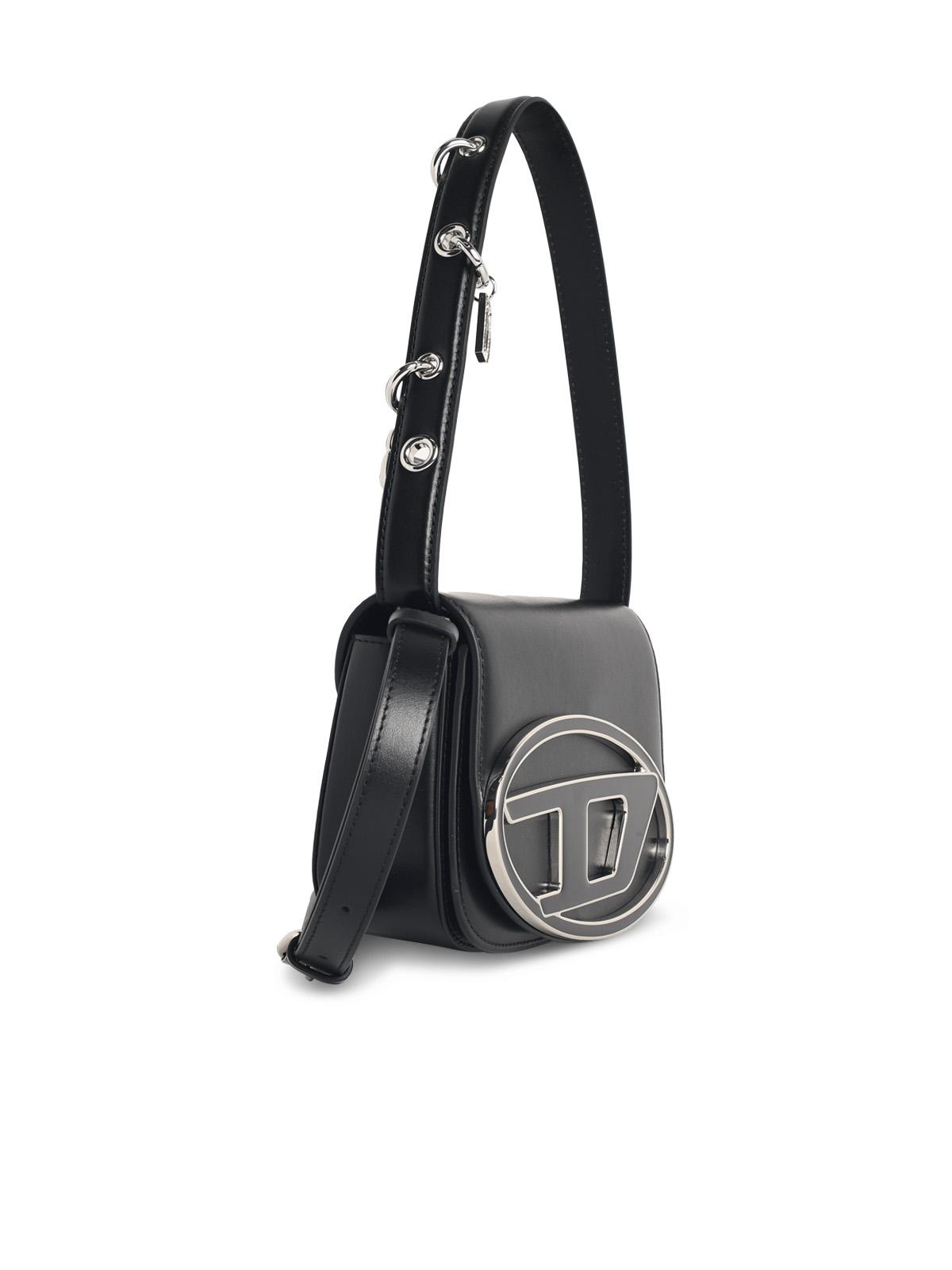 DIESEL Diesel '1Dr' Black Leather Shoulder Bag Women