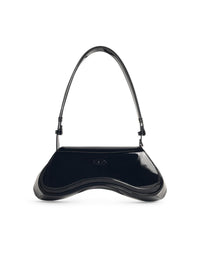 Diesel 'Play' Crossbody Bag In Glossy Black Polyurethane Women
