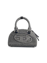 Diesel 'Dr Dome Bowling' Black Glitter Fabric Bag Women