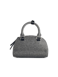 Diesel 'Dr Dome Bowling' Black Glitter Fabric Bag Women