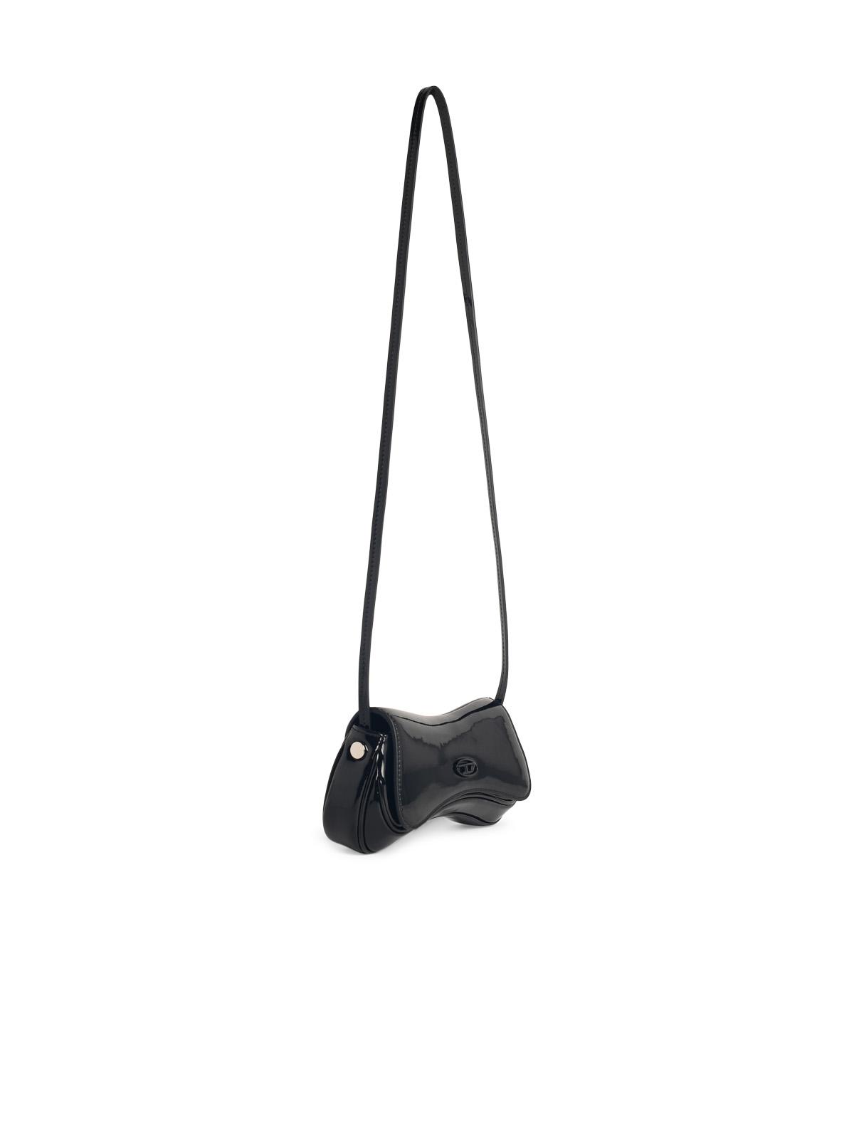 DIESEL Diesel 'Play Xs' Crossbody Bag In Glossy Black Polyurethane Women