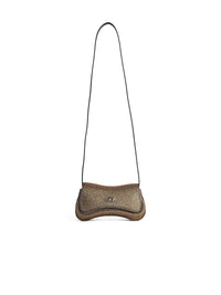 DIESEL Diesel 'Play' Small Crossbody Bag In Gold Polyester Blend Women