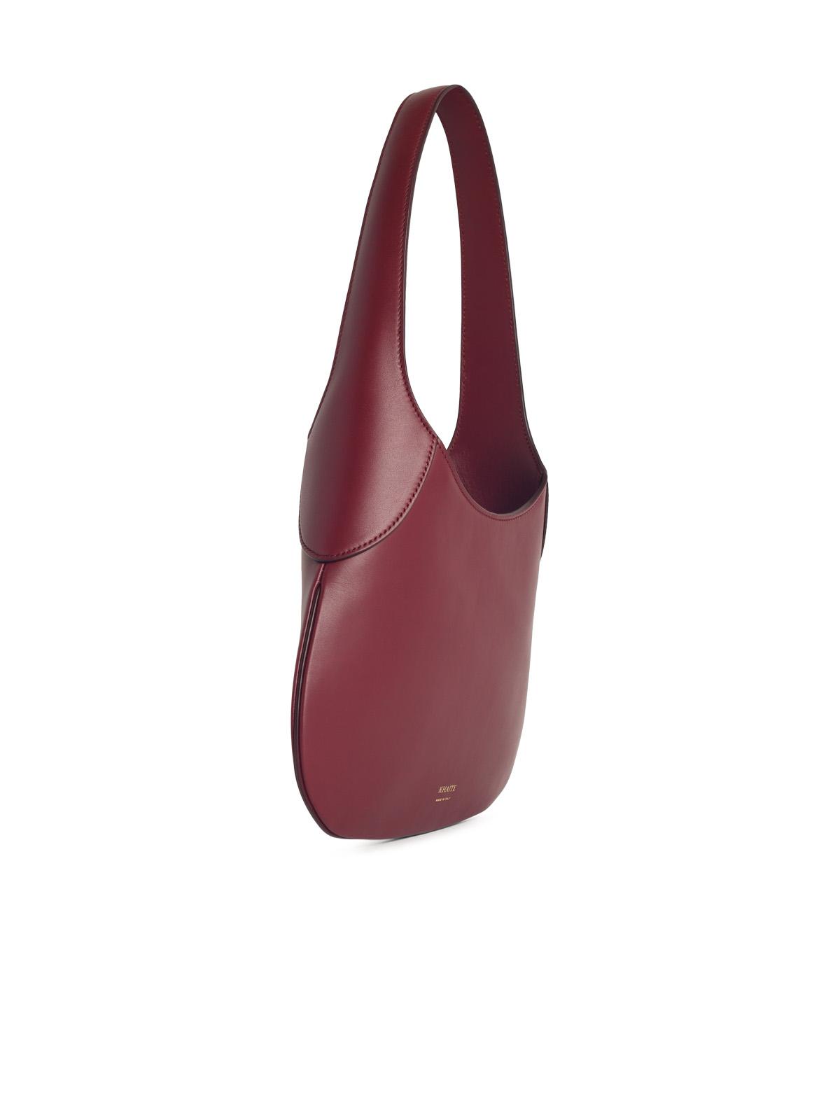 KHAITE Khaite 'Joan' 'Oxblood' Small Burgundy Leather Bag Women