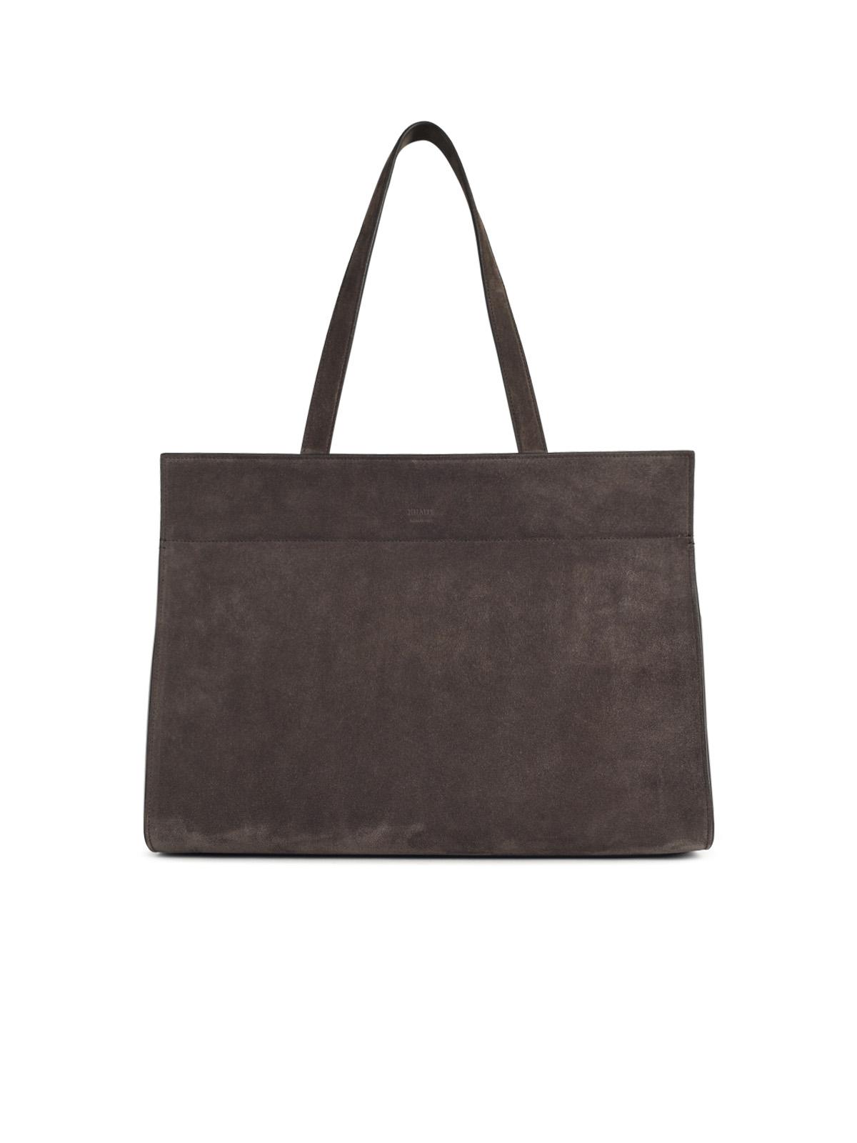 KHAITE Khaite 'Crosby' Suede Cocoa Bag Women