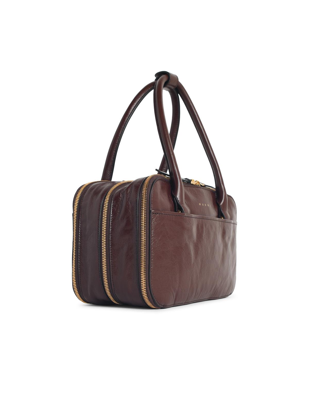 MARNI Marni 'Boxyne' 'Sudan' Small Brown Leather Bag Women