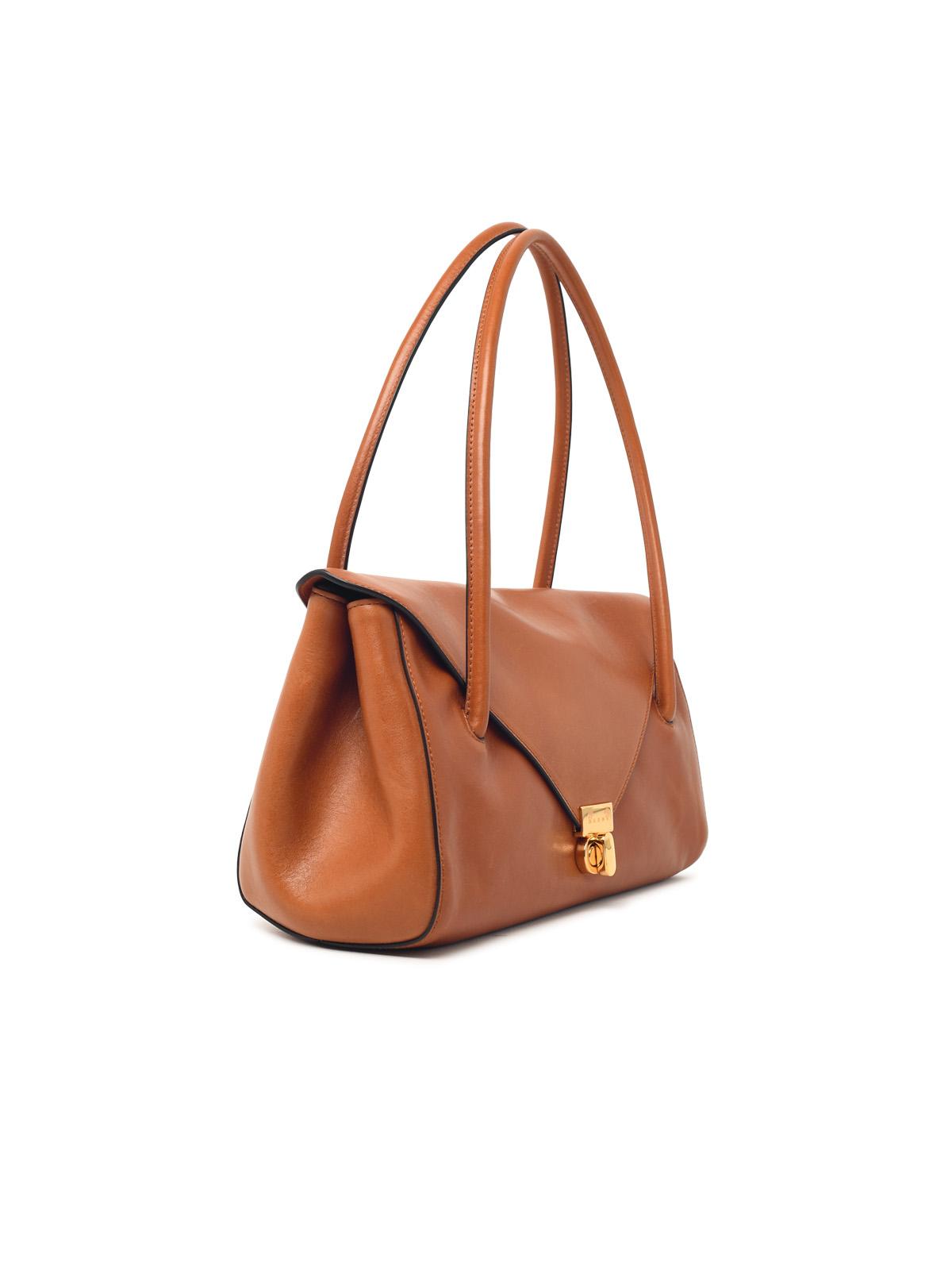 MARNI Marni 'E/W' Brown Leather Shoulder Bag Women