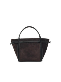 Tod's 'T Signature' Dark Brown Suede Shopping Bag Women