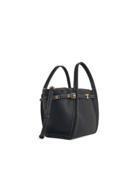 Tod's 'T Signature' Small Black Leather Shopping Bag Women