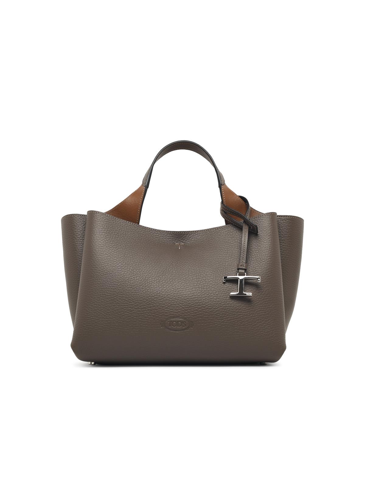 Tod's Dove Grey Leather Mini Bag Women