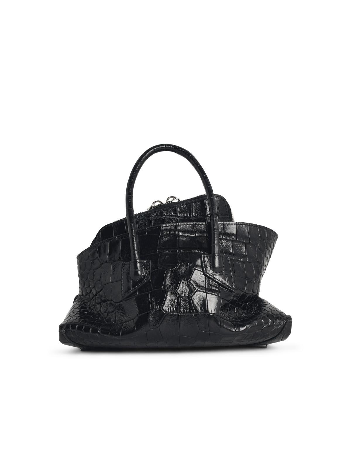 The Attico 'La Passeggiata' Mini Bag In Black Leather Women