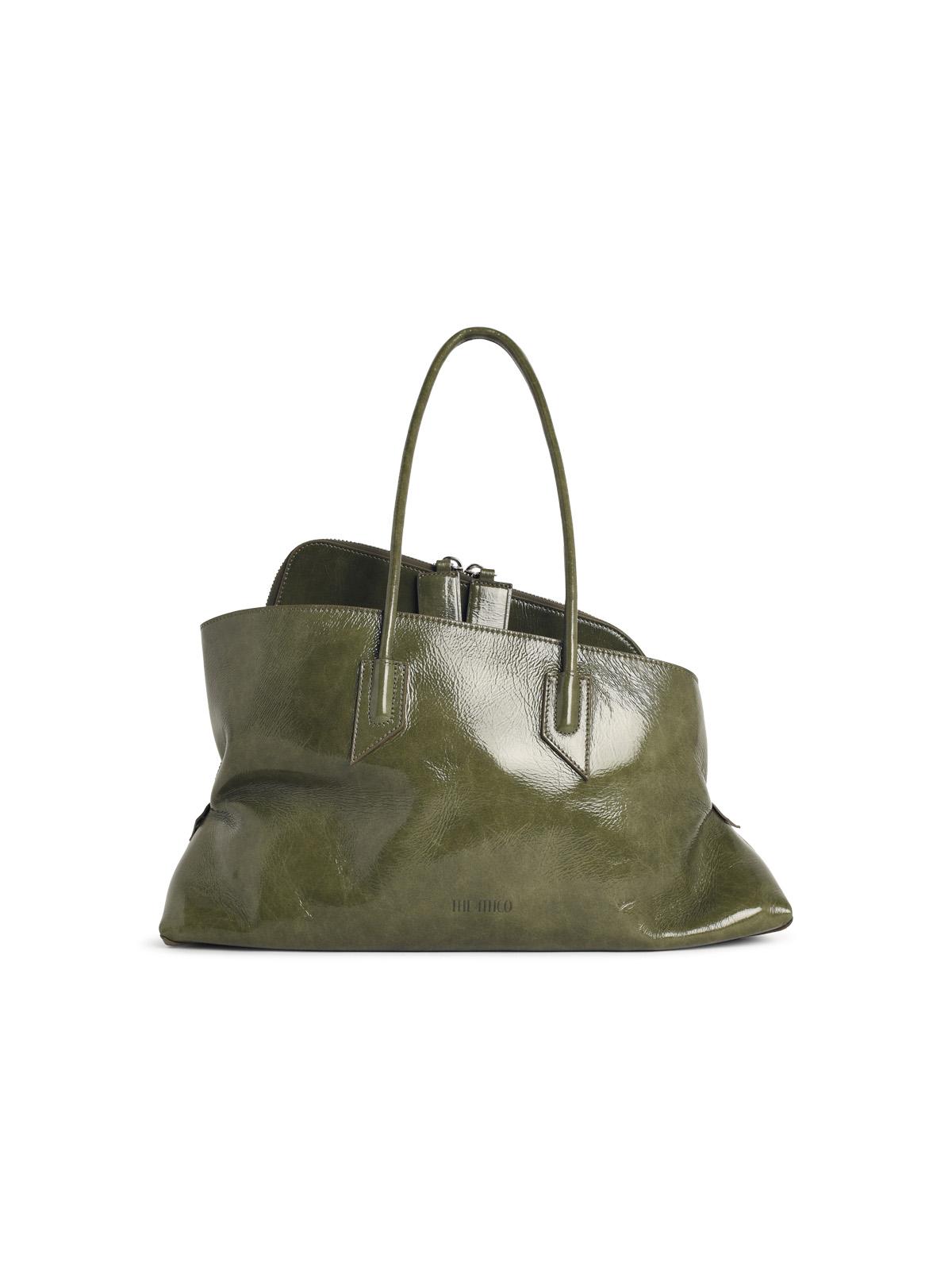 THE ATTICO The Attico Medium 'La Passeggiata' Green Leather Bag Women
