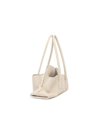 The Attico 'La Passeggiata Small' White Leather Bag Women