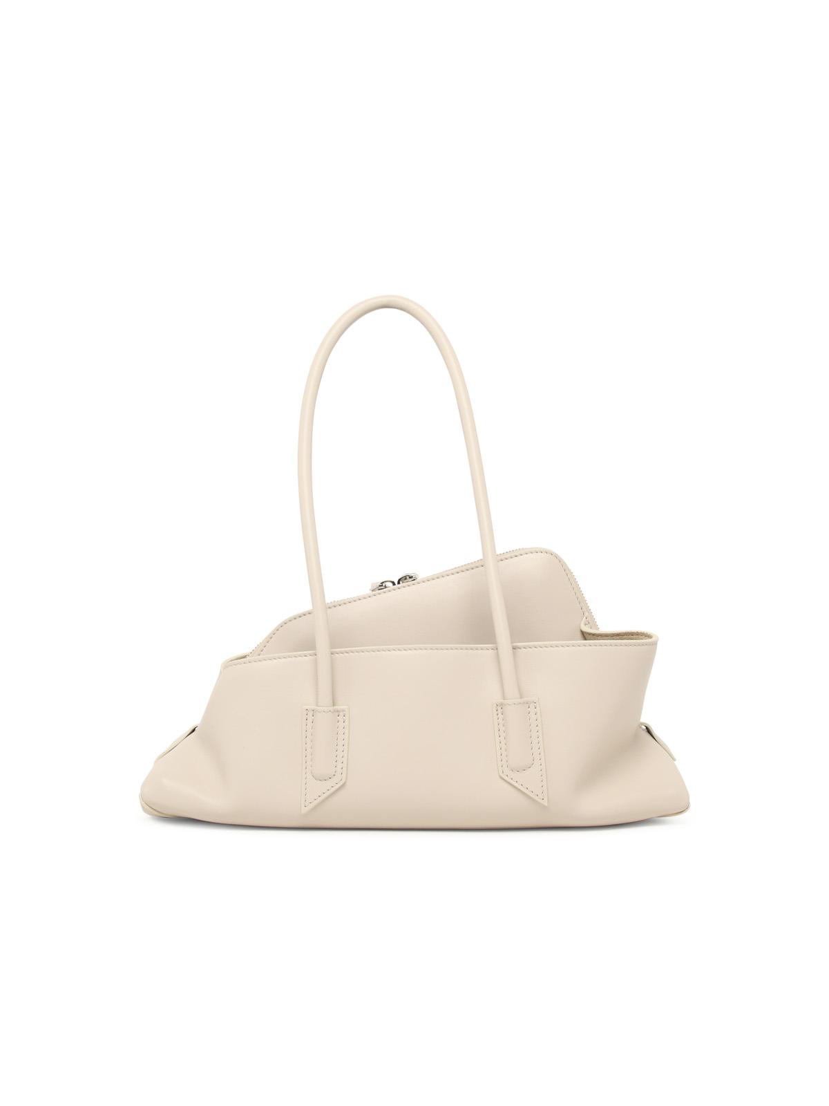 The Attico 'La Passeggiata Small' White Leather Bag Women