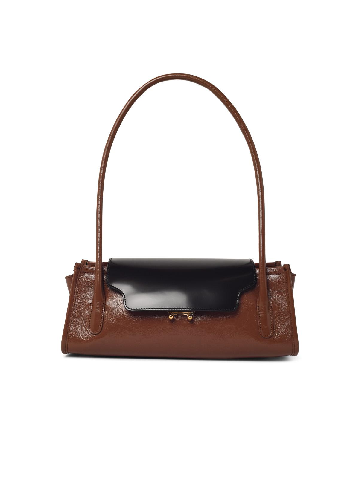 Marni 'Trunkette' Brown And Black Leather Bag Women