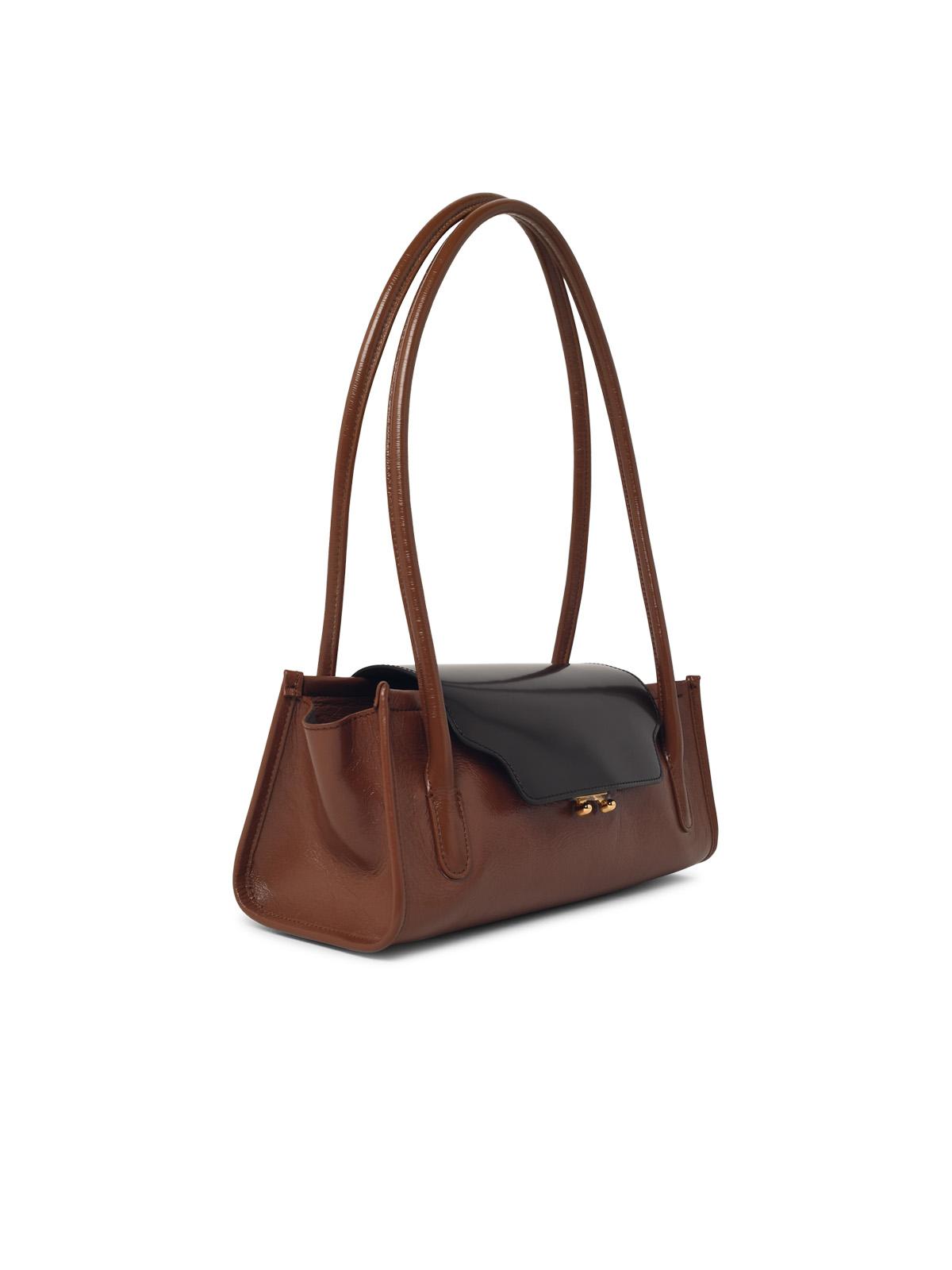 Marni 'Trunkette' Brown And Black Leather Bag Women