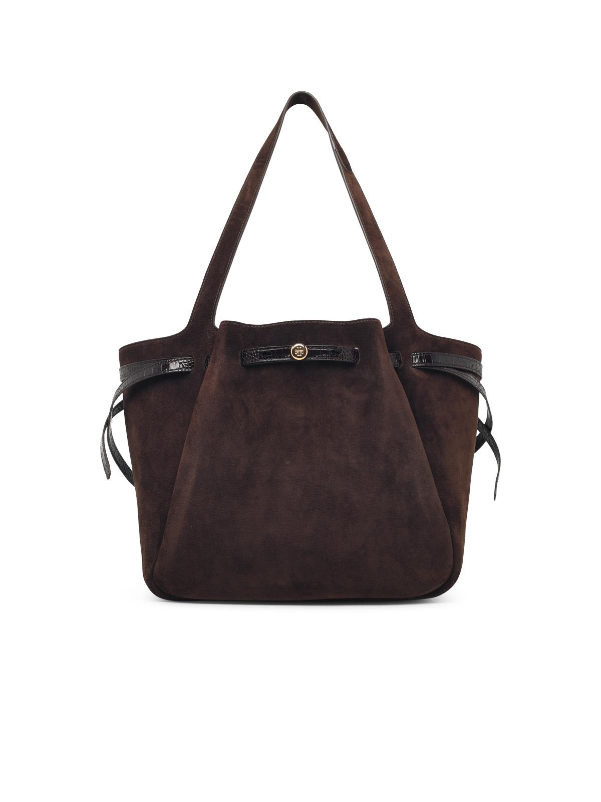 TORY BURCH Tory Burch 'Romy Tote' Brown Suede Bag Women