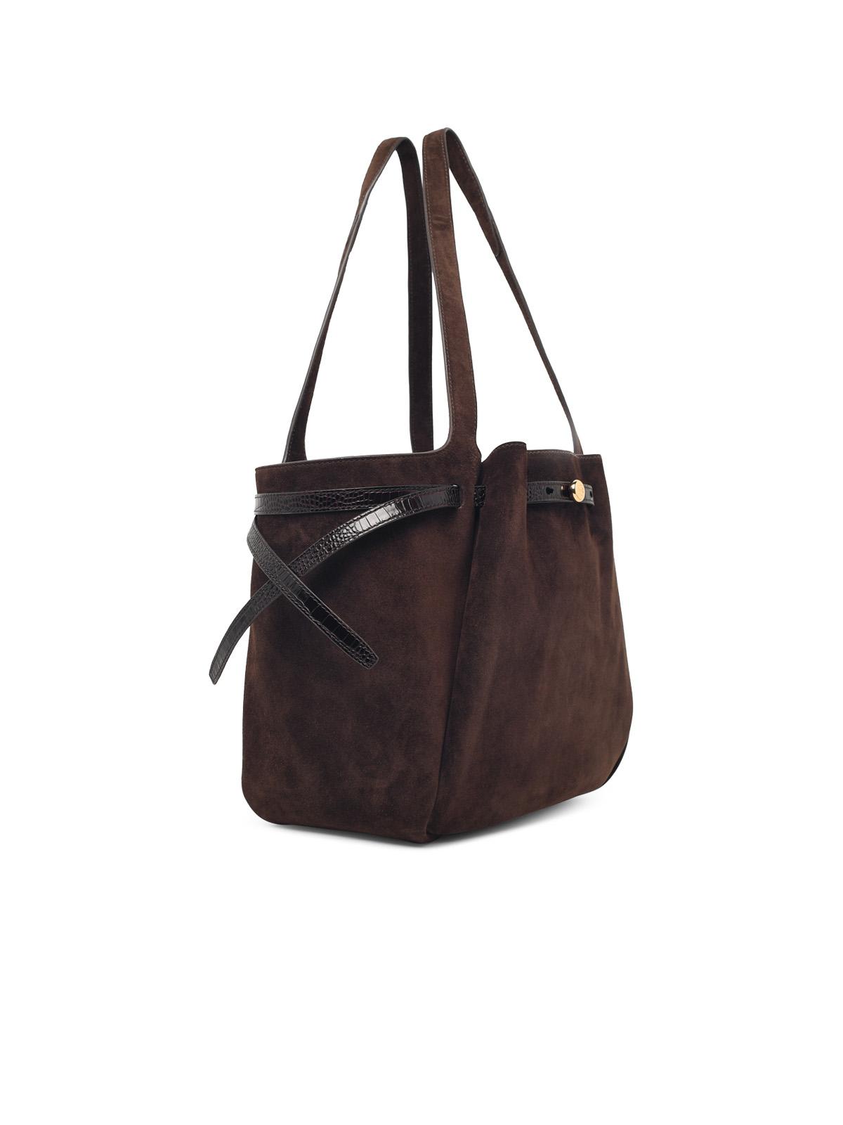 TORY BURCH Tory Burch 'Romy Tote' Brown Suede Bag Women