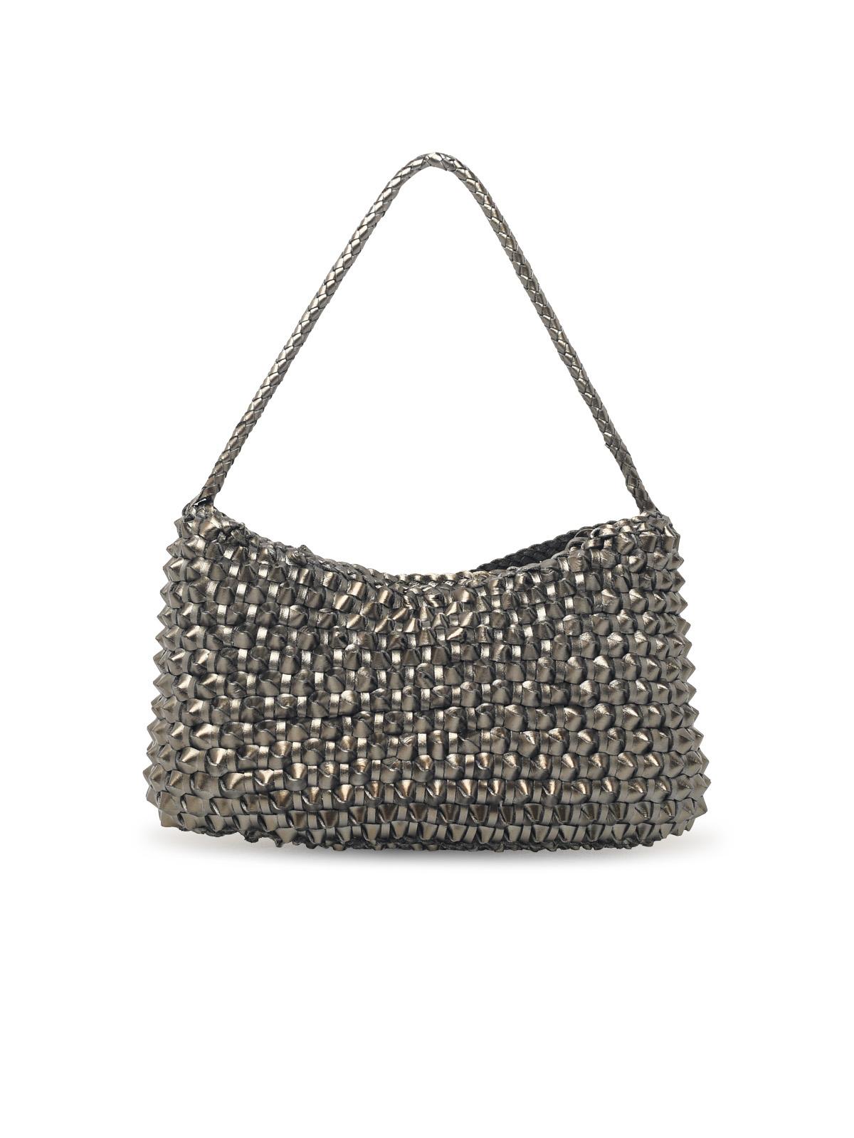 DRAGON DIFFUSION Dragon Diffusion 'Basil Cactus' 'Covert Foil' Silver Leather Bag Women