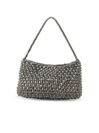 DRAGON DIFFUSION Dragon Diffusion 'Basil Cactus' 'Covert Foil' Silver Leather Bag Women