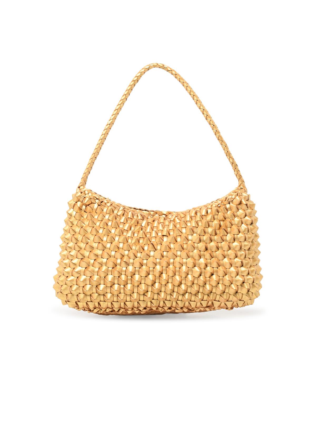 DRAGON DIFFUSION Dragon Diffusion 'Basil Cactus' 'Gold Foil' Gold Leather Bag Women