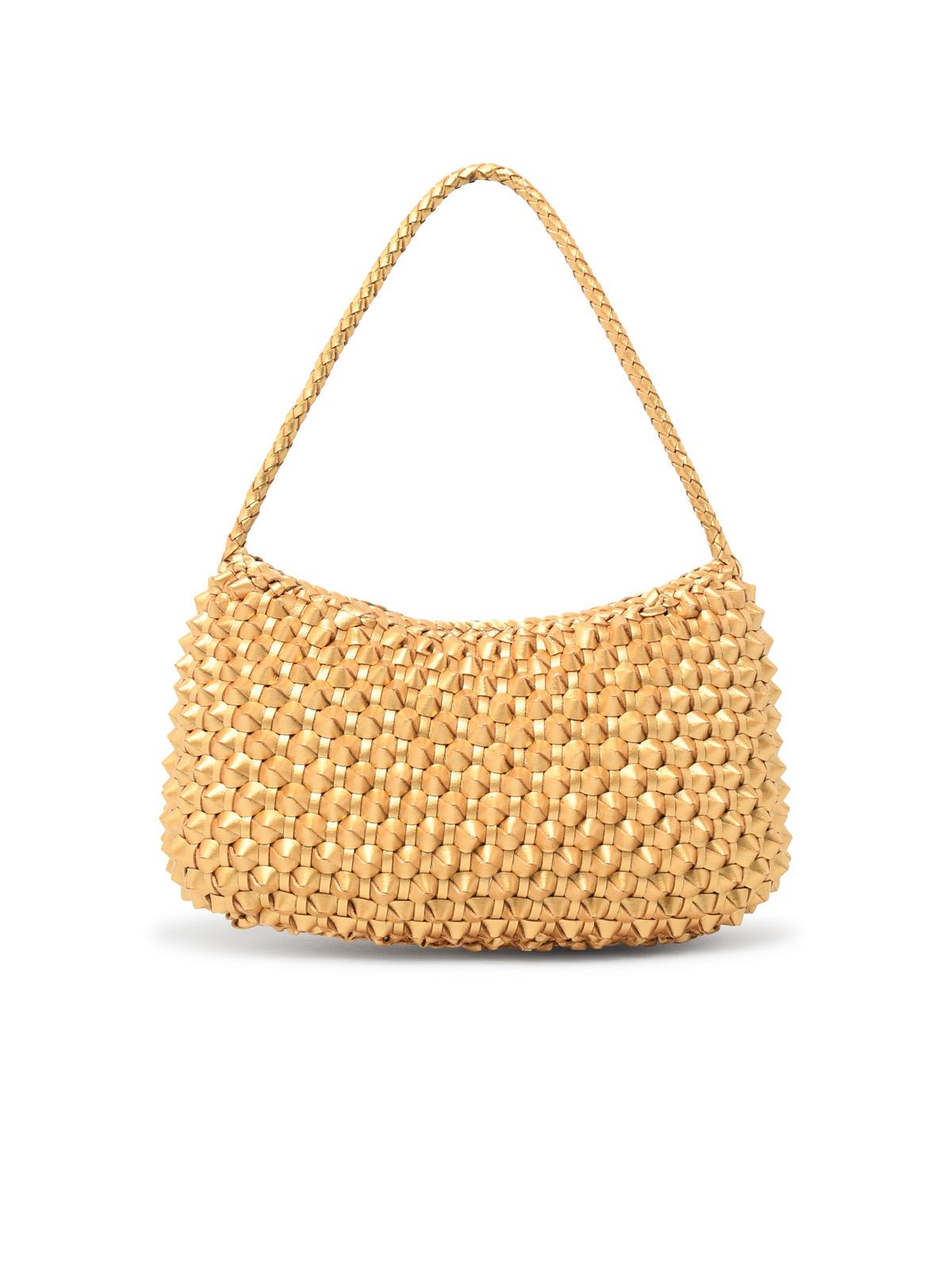 DRAGON DIFFUSION Dragon Diffusion 'Basil Cactus' 'Gold Foil' Gold Leather Bag Women